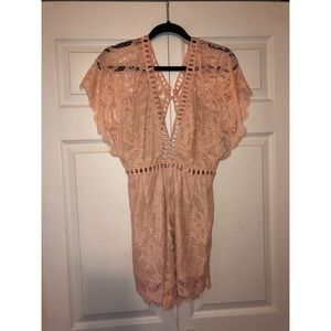 Dainty Hooligan Pink Lace Romper